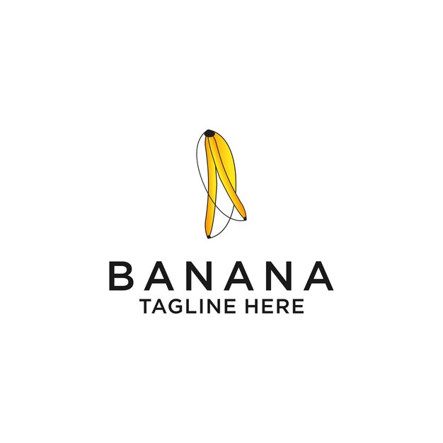 Banana logo icon design vector