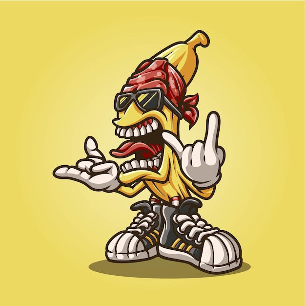 Banana Metal mascot great illustration for your branding business