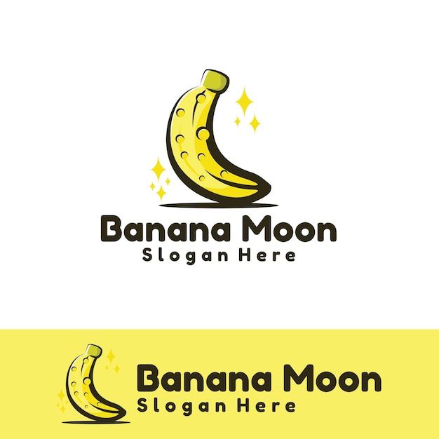 Banana moon art illustration