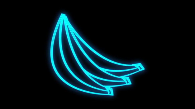 Banana neon icon Elements of Fruit set Simple icon for websites web design mobile app info graphics