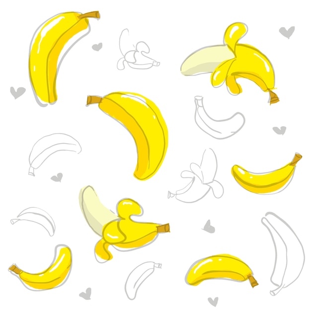 Banana pattern sketch