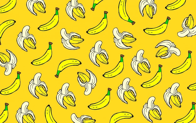 Carta da parati con motivo a banana