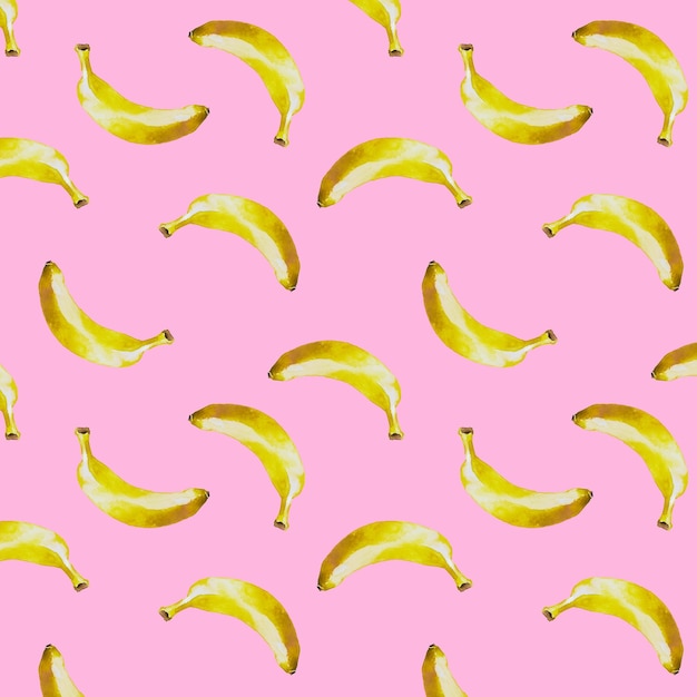 Vector banana pattern, yellow fruits pattern ,pink and yellow pattern, fabric pattern, textile