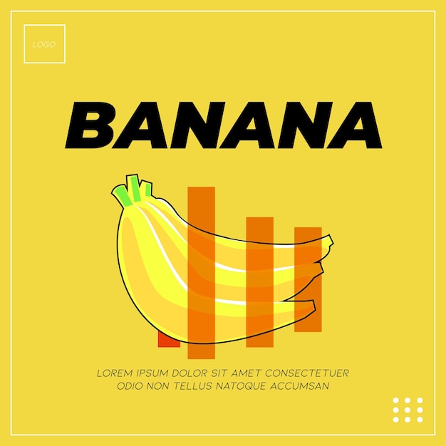 Банан шаблон социальных сетей