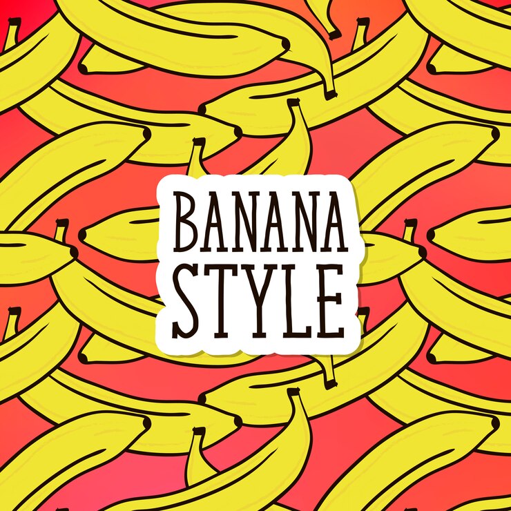 Vector banana style vector pink illustration