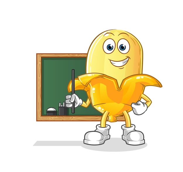 The banana teacher  . cartoon character