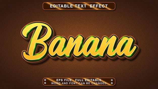 Effetto testo banana completamente modificabile