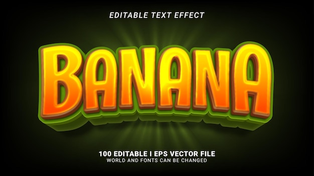 Банановый текстовый эффект
