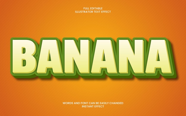 Banana text effect