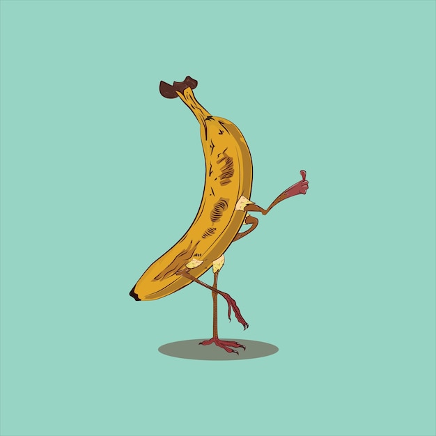 Illustrazione del carattere unico della banana