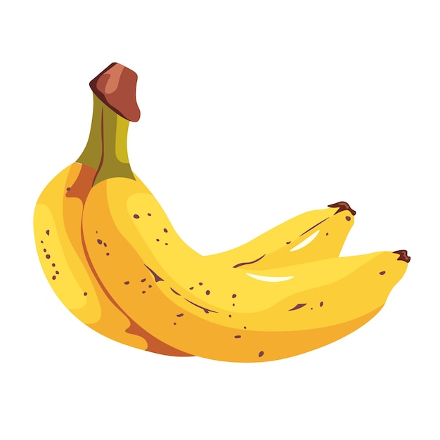 banana vector clipart juicy and bright summer fruit