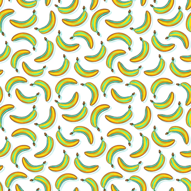 Banana vector seamless pattern