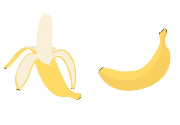 banana on white background