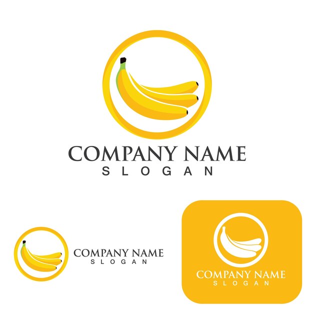 Vector bananan fruits vector template logo