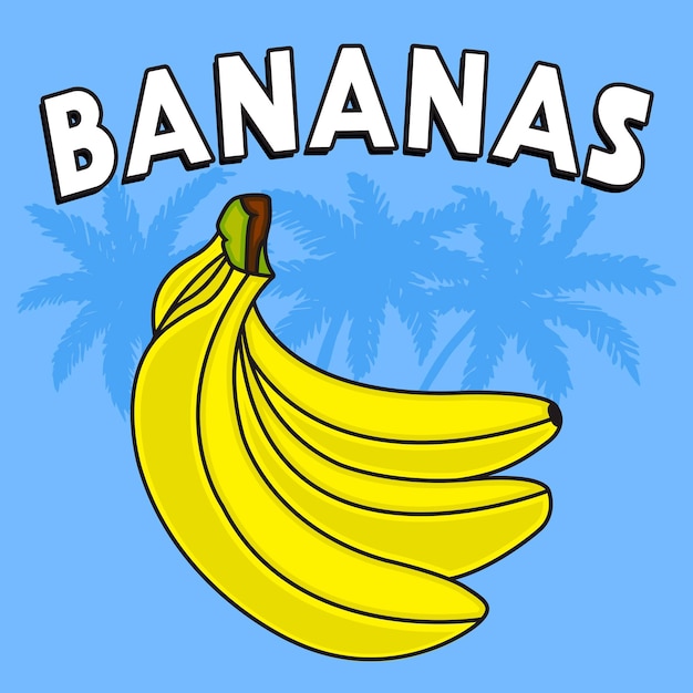 Vector bananas tropical slogan print (druk van de tropische bananen)