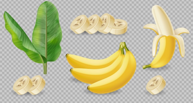 Bananen fruit geïsoleerde collectie