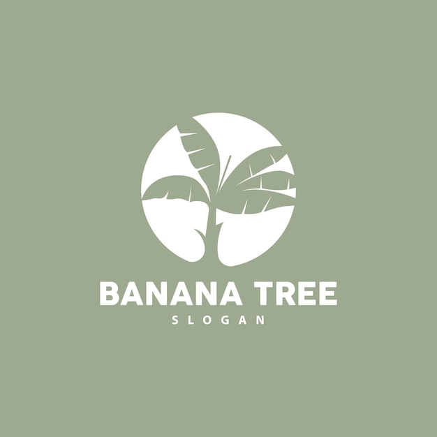 Bananenboom Logo Bananenboom Eenvoudig Silhouet Ontwerp Plant Pictogram Symbool Vector Illustratie