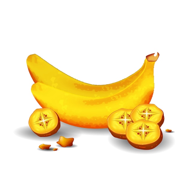 Bananenchips Voorraad Vector Illustratie