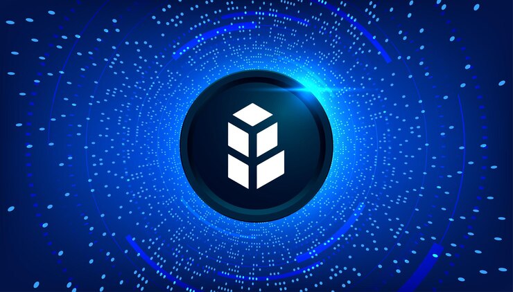 Vector bancor bnt coin banner bnt coin cryptocurrency concept banner background