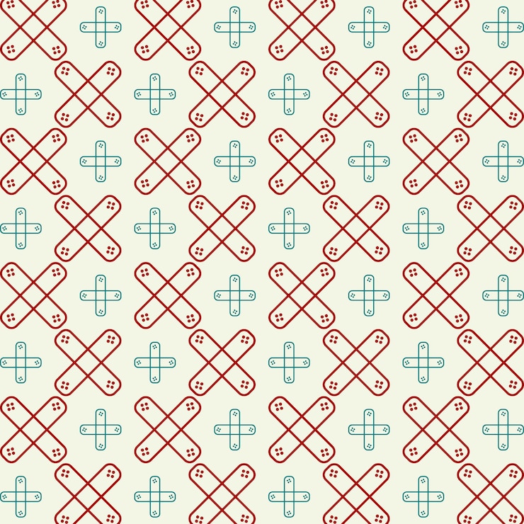 Vector band aid colorful pattern design repeating vector illustration beautiful background