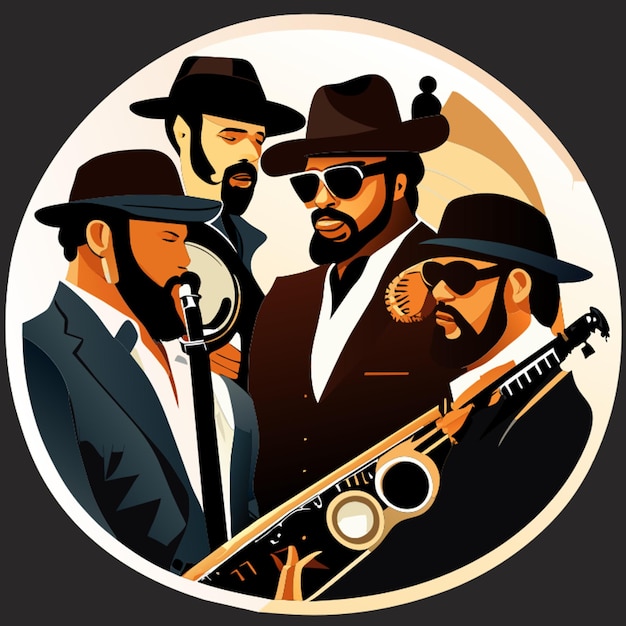 band tastiere e tamburi vector illustratie