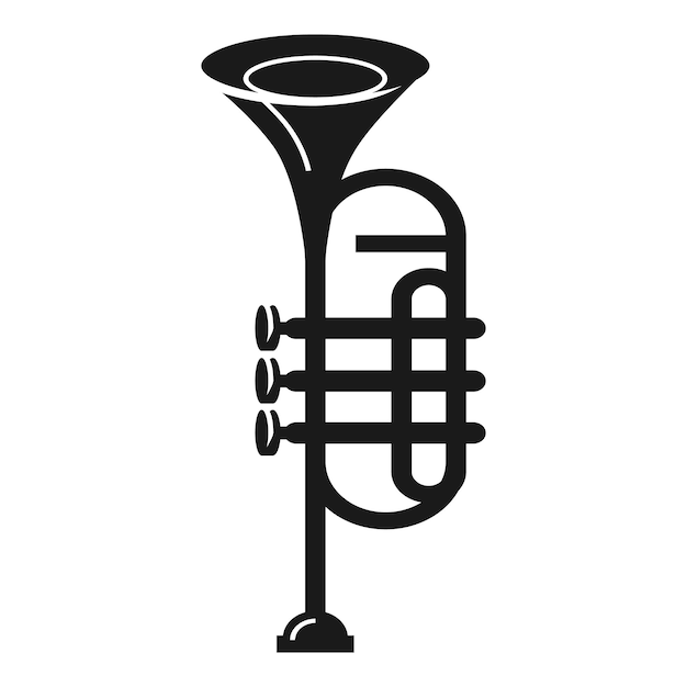 Band trumpet icon Simple illustration of band trumpet vector icon for web design isolated on white background