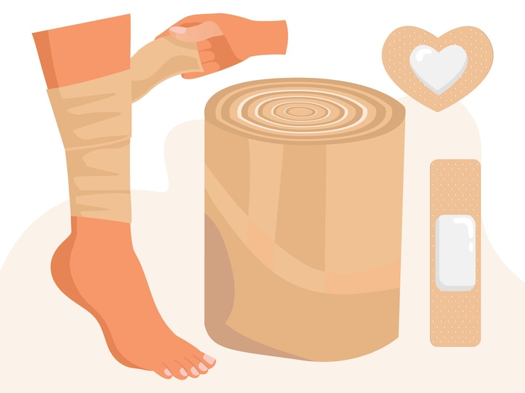 Vector bandage concept illustration stylish and beautiful