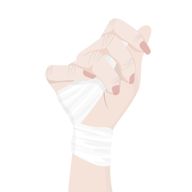 bandaged hand