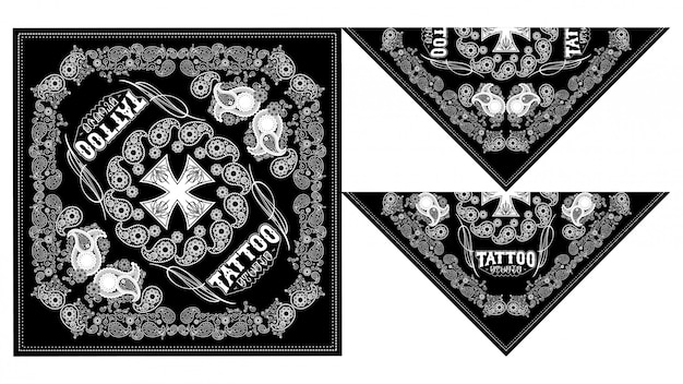Premium Vector | Bandana skull designs