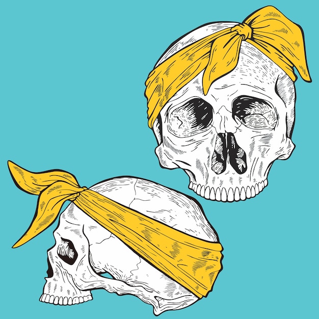 ベクトル バンダナの頭蓋骨