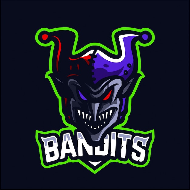 Logo di gioco mascotte bandit