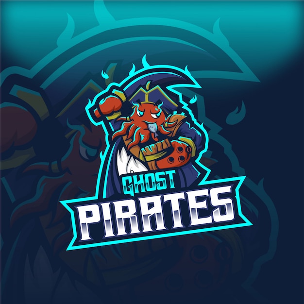 Banee ghost pirates esport mascot logo