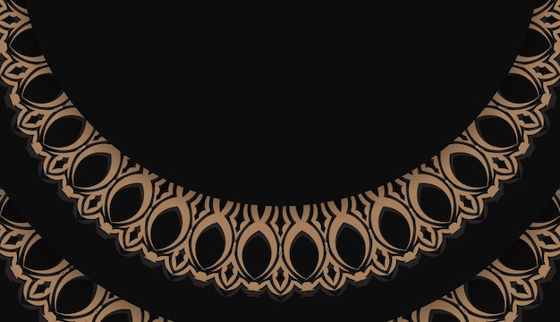 Baner of black color with Indian brown ornament for design under your text