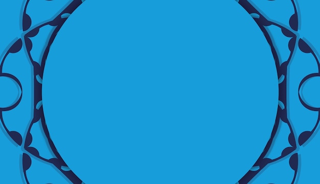 Baner in blu con motivo vintage e posto sotto il logo