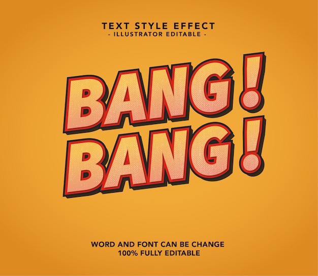 Vector bang bang lettertype