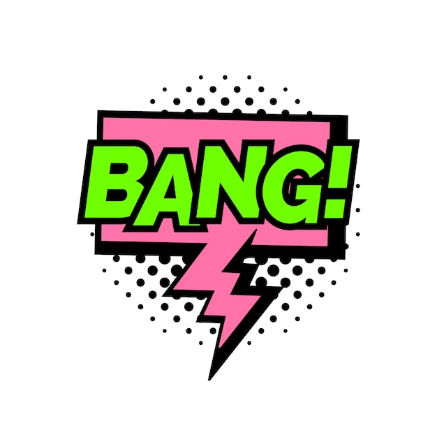 Bang comic lettering