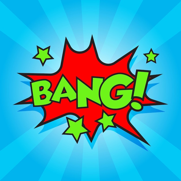Bang comic sound effects sound bubble speech with word and comic cartoon expression sounds vector illustration