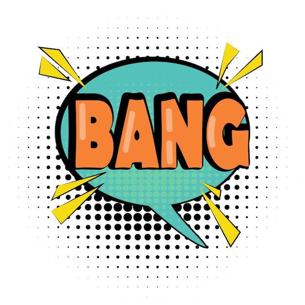 Vector bang comic text, comic speech bubble, comic collection vector illustration.