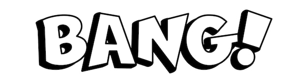 Vector bang komische lettertypeletters