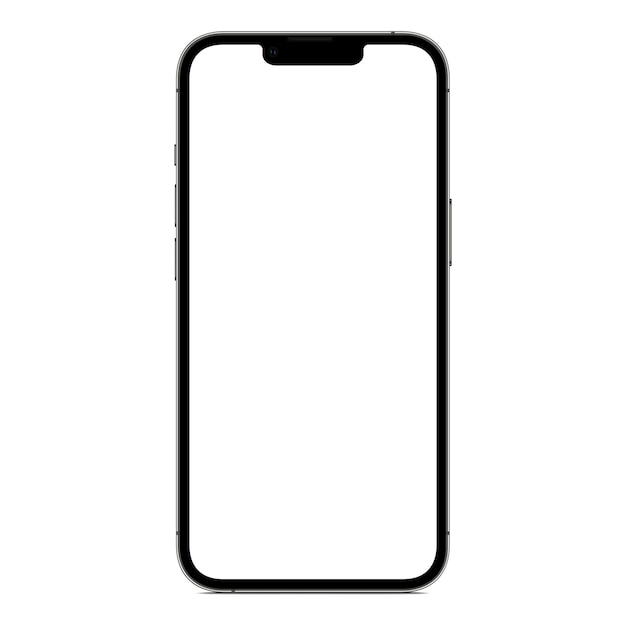 Vector bangkok, thailand - october 23, 2021: iphone 13 pro max mock-up grey color. iphone is product of apple inc.