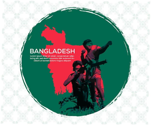 Bangladesg green and red flag concept background