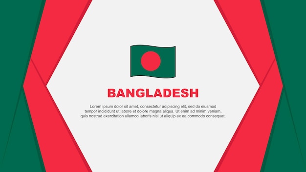 バングラデシュの旗の抽象的な背景 デザイン テンプレート バングラデシュ独立記念日のバナー 漫画のベクトル図 バングラデシュの背景