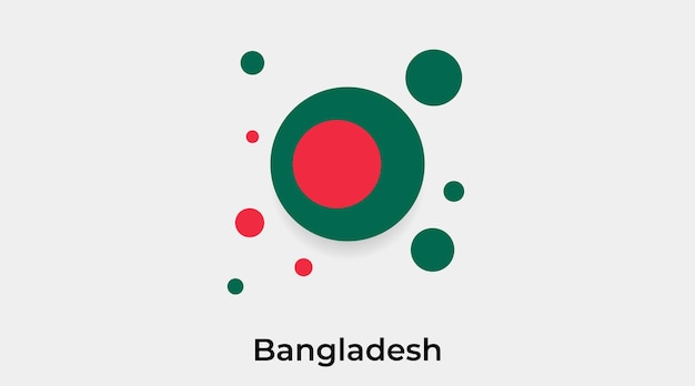 Bangladesh flag bubble circle round shape icon vector illustration