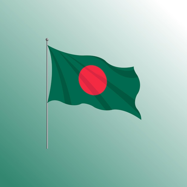 Vettore illustrazione vettoriale premium della bandiera del bangladesh