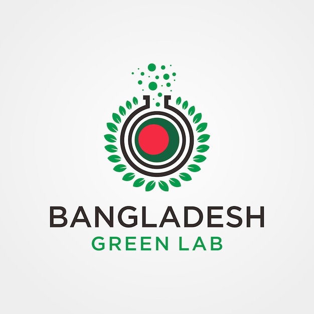 Vector bangladesh green lab logo vector