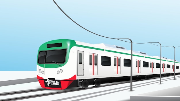 Bangladesh Highspeed Metro rail free vector