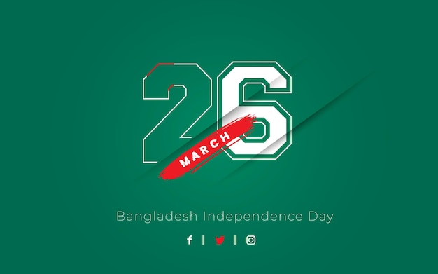 Vettore giorno dell'indipendenza del bangladesh 26 marzo