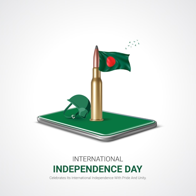 bangladesh independence day bangladesh independence day creative ads design March 26 social media poster vector 3D illustration