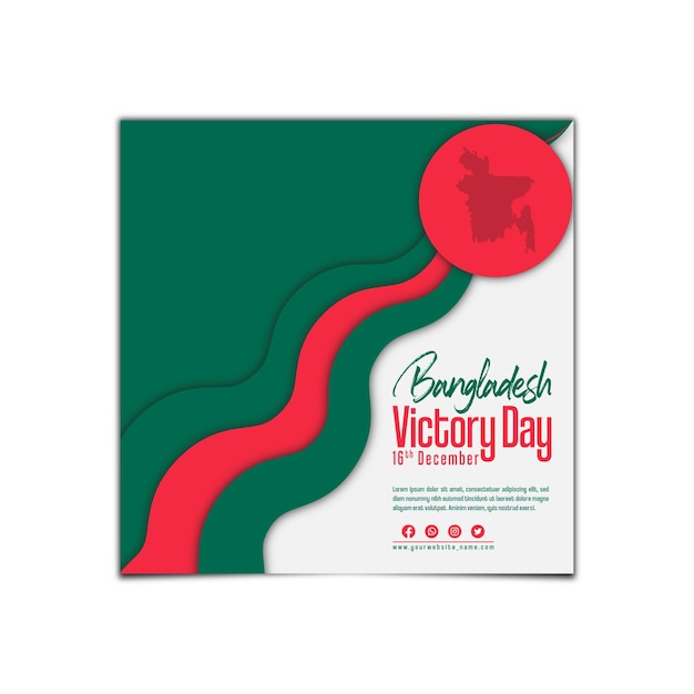 Bangladesh independence day social media post template