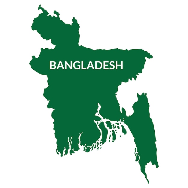 Bangladesh kaart Kaart van Bangladesh in groene kleur